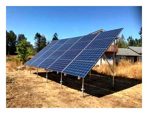 solar, panel, ground, mount, installation