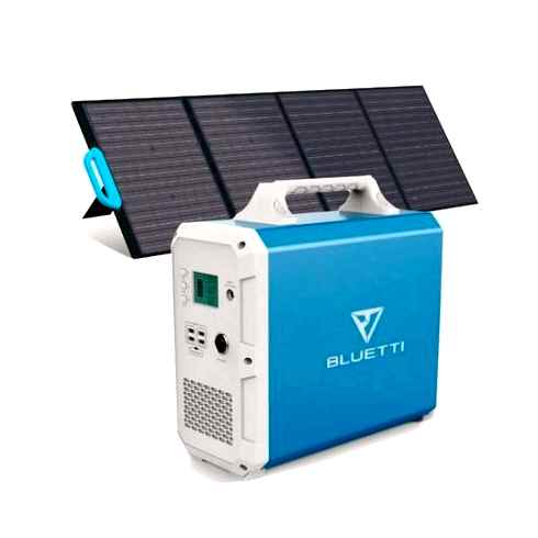 bluetti, eb150, blue, solar, panels, generator