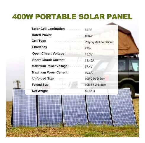 allpowers, 400w, portable, solar, panel
