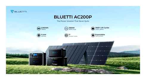 bluetti, ac200p, 000w, 000wh, solar