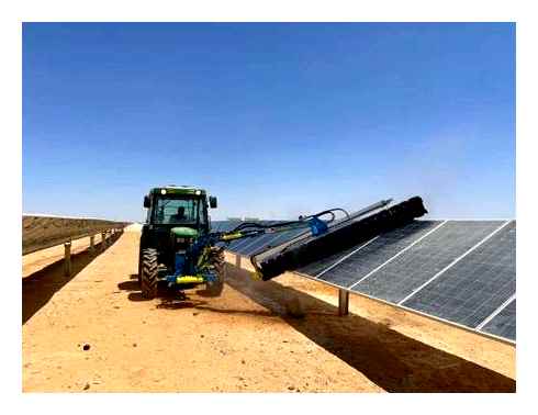 services, solar, panel, cleaning, tractor