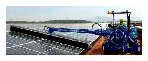 services, solar, panel, cleaning, tractor