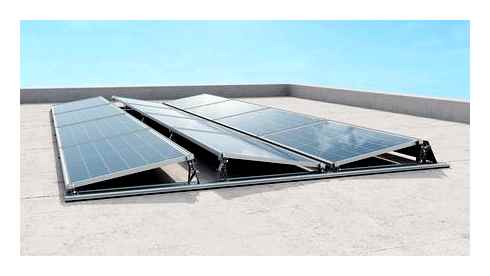 solar, installation, flat, roof, power