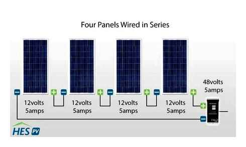 parallel, panels, many, amps, does, 100w
